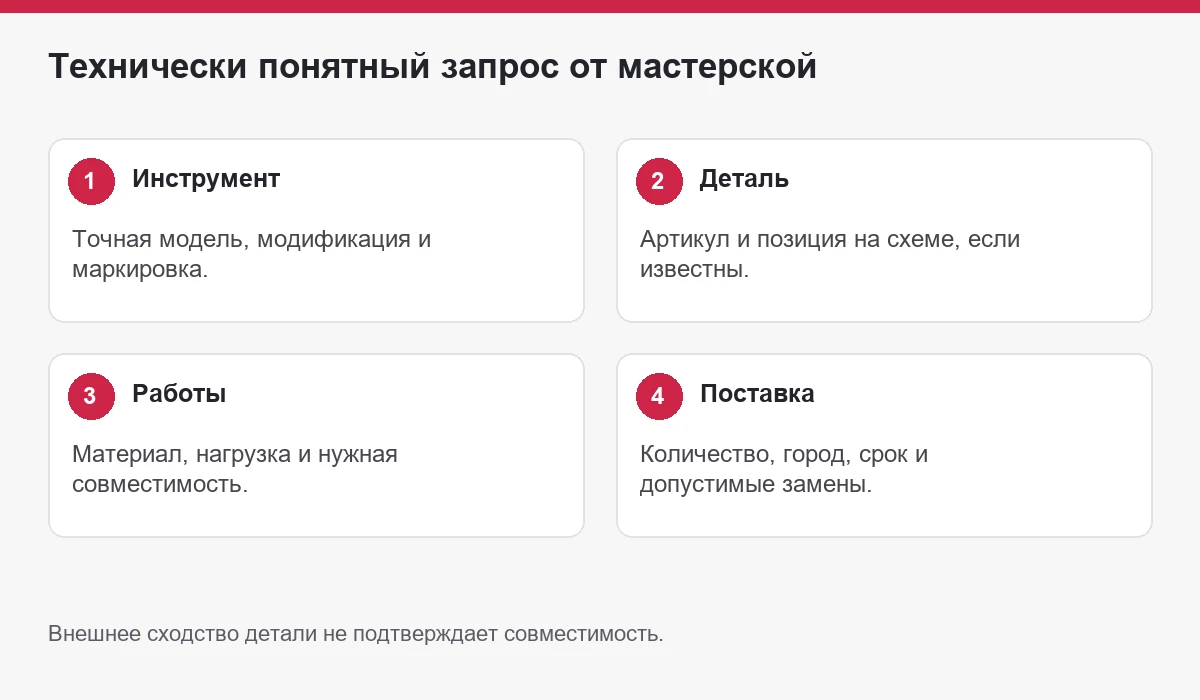 Схема: Как подготовить технически понятный запрос