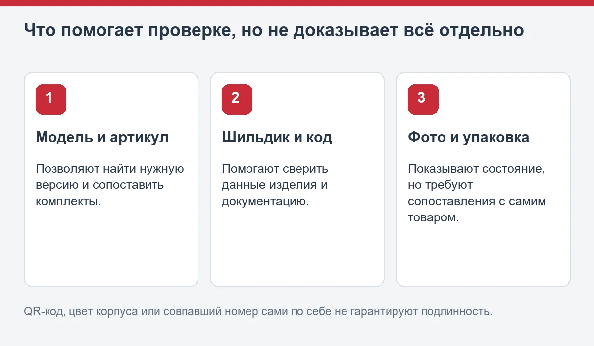 Что можно узнать по модели, шильдику и упаковке